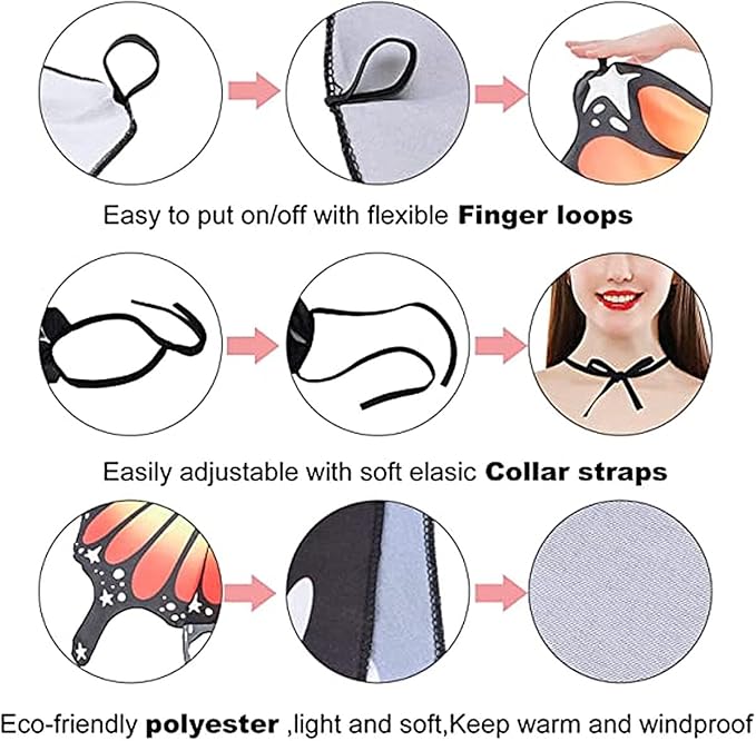 Womens Butterfly Wings Shawl Fairy Girl Cape Halloween Dress Up Costume Accessory