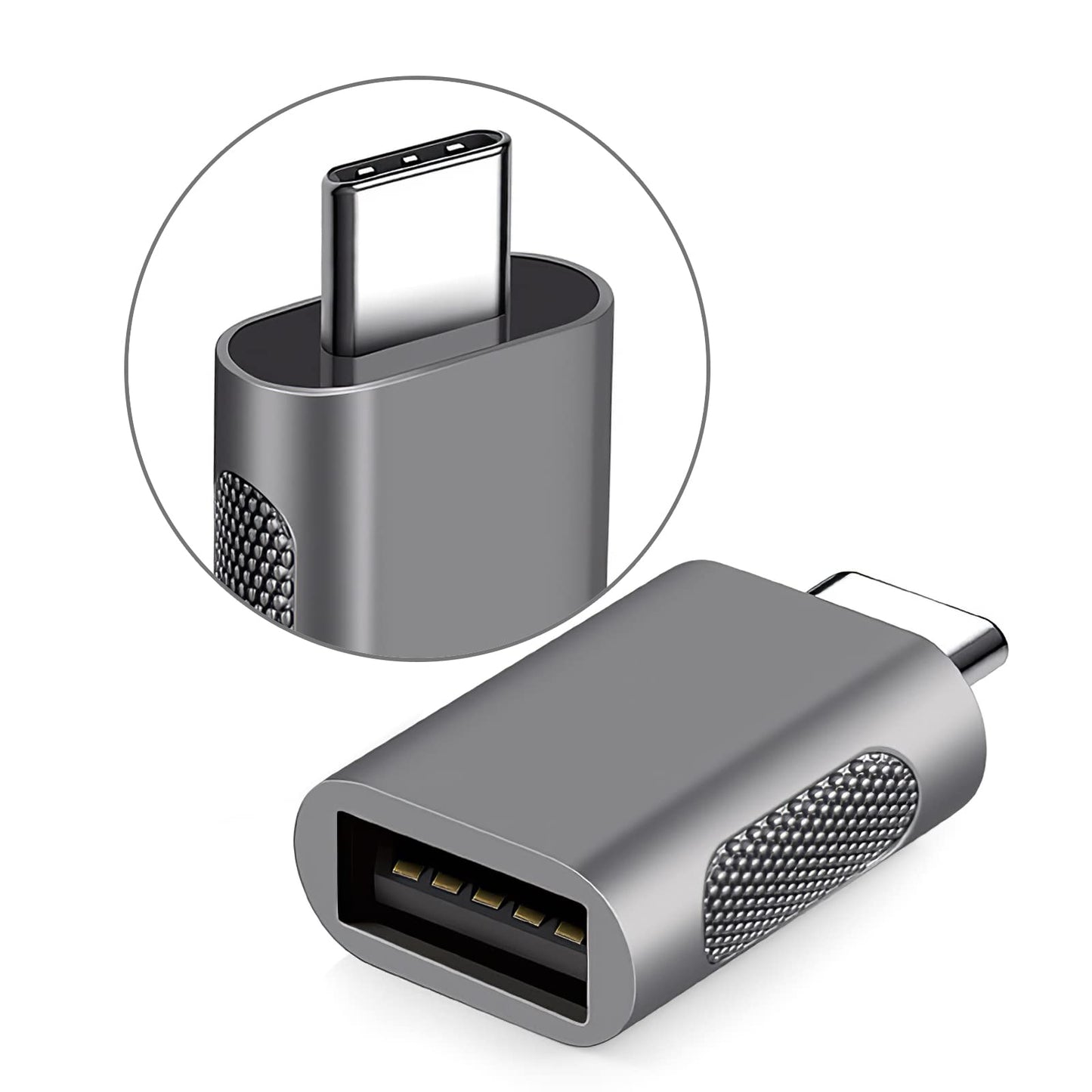 USB C 3.1 to USB A 3.0 Adapter (2 Pack) USB-C Male to USB Type A Female Connector