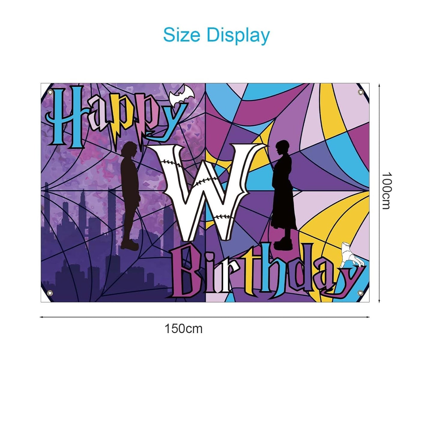 Wednesday Birthday Supplies,5x3 ft Wednesday Adams Birthday Banner Background