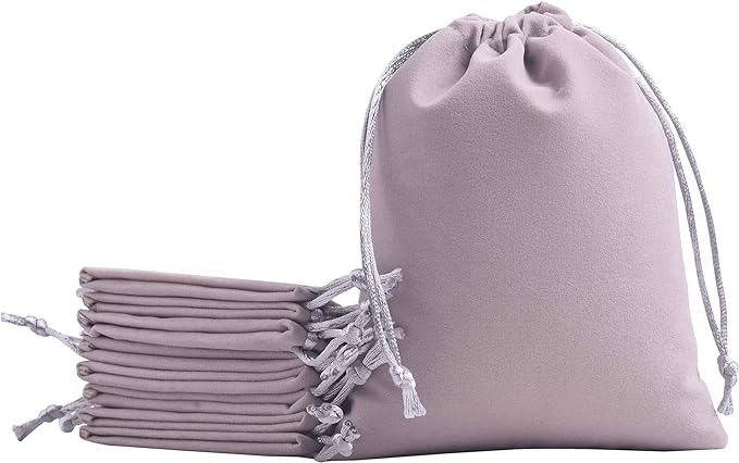 KONMAY 20x Velvet Drawstring Bags Wedding Jewellery Party Gift Pouch