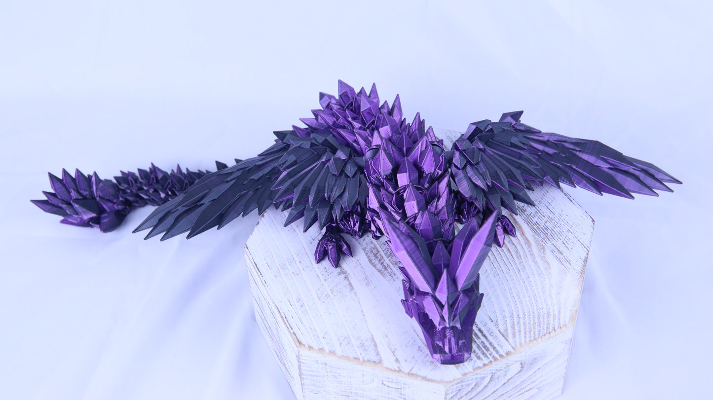 Large 40cm Articulated 3D Printed Winged Dragon, Adult/Childrens Toy Gift