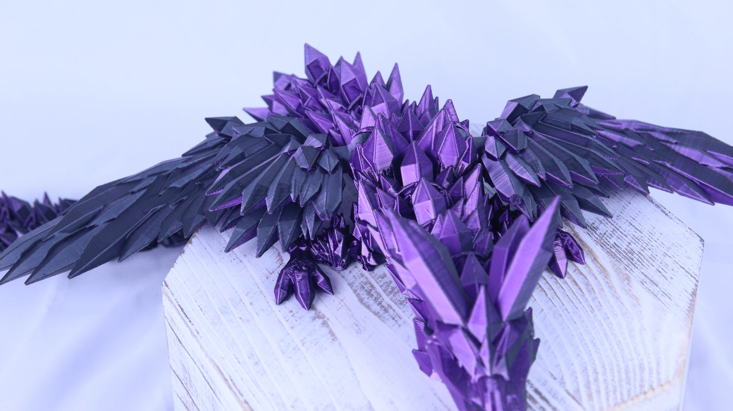 Large 40cm Articulated 3D Printed Winged Dragon, Adult/Childrens Toy Gift