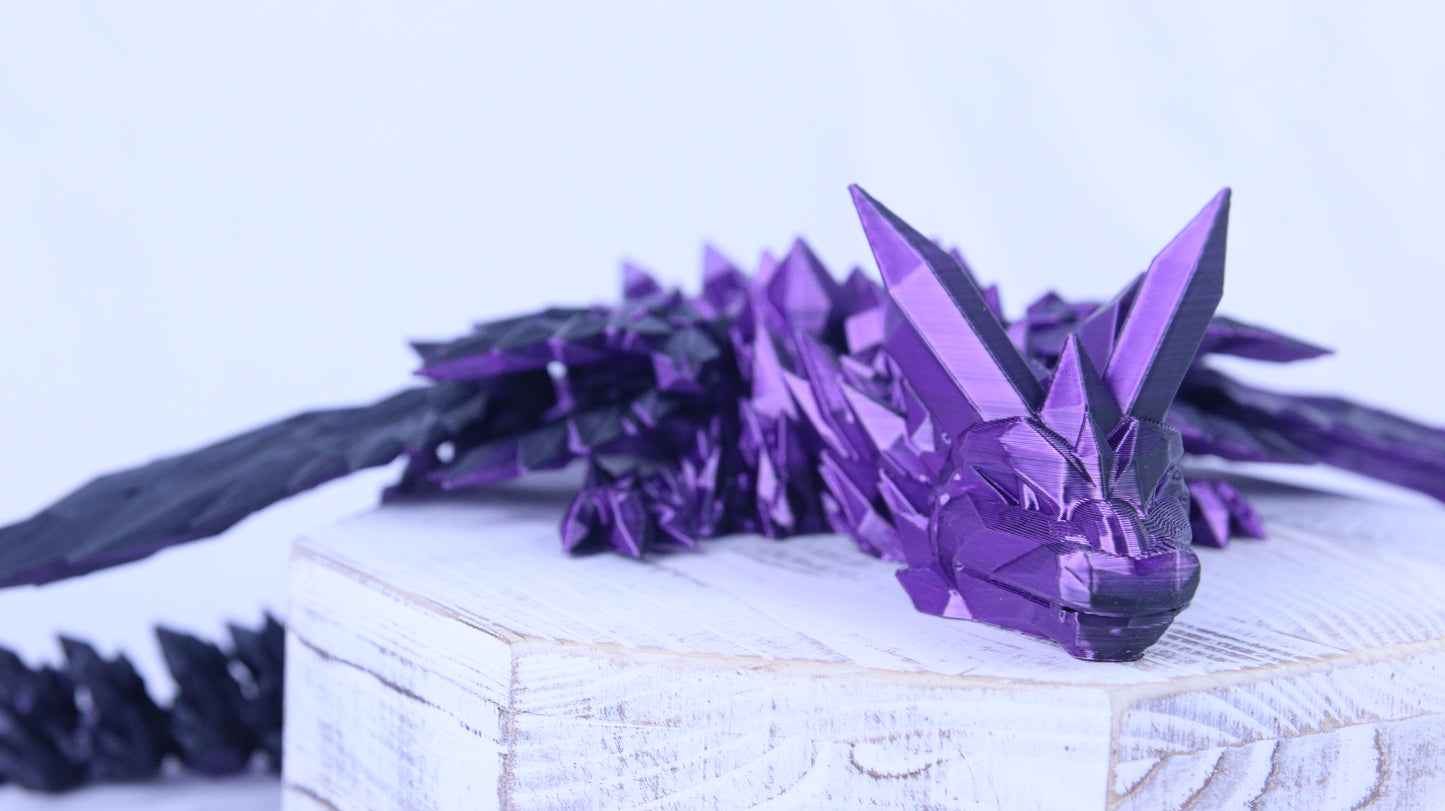 Large 40cm Articulated 3D Printed Winged Dragon, Adult/Childrens Toy Gift
