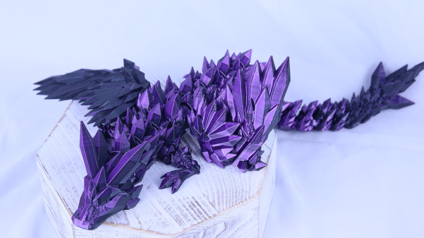Large 40cm Articulated 3D Printed Winged Dragon, Adult/Childrens Toy Gift