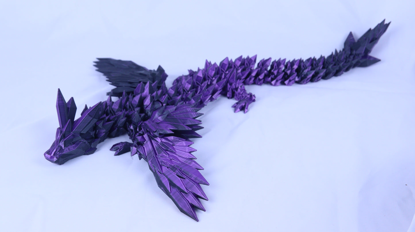 Large 40cm Articulated 3D Printed Winged Dragon, Adult/Childrens Toy Gift