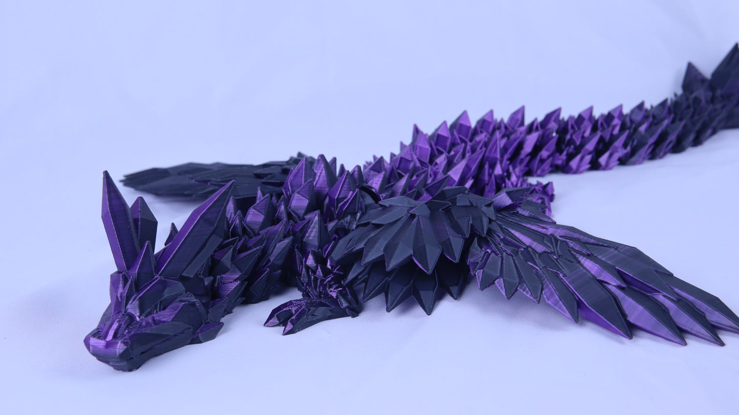 Large 40cm Articulated 3D Printed Winged Dragon, Adult/Childrens Toy Gift