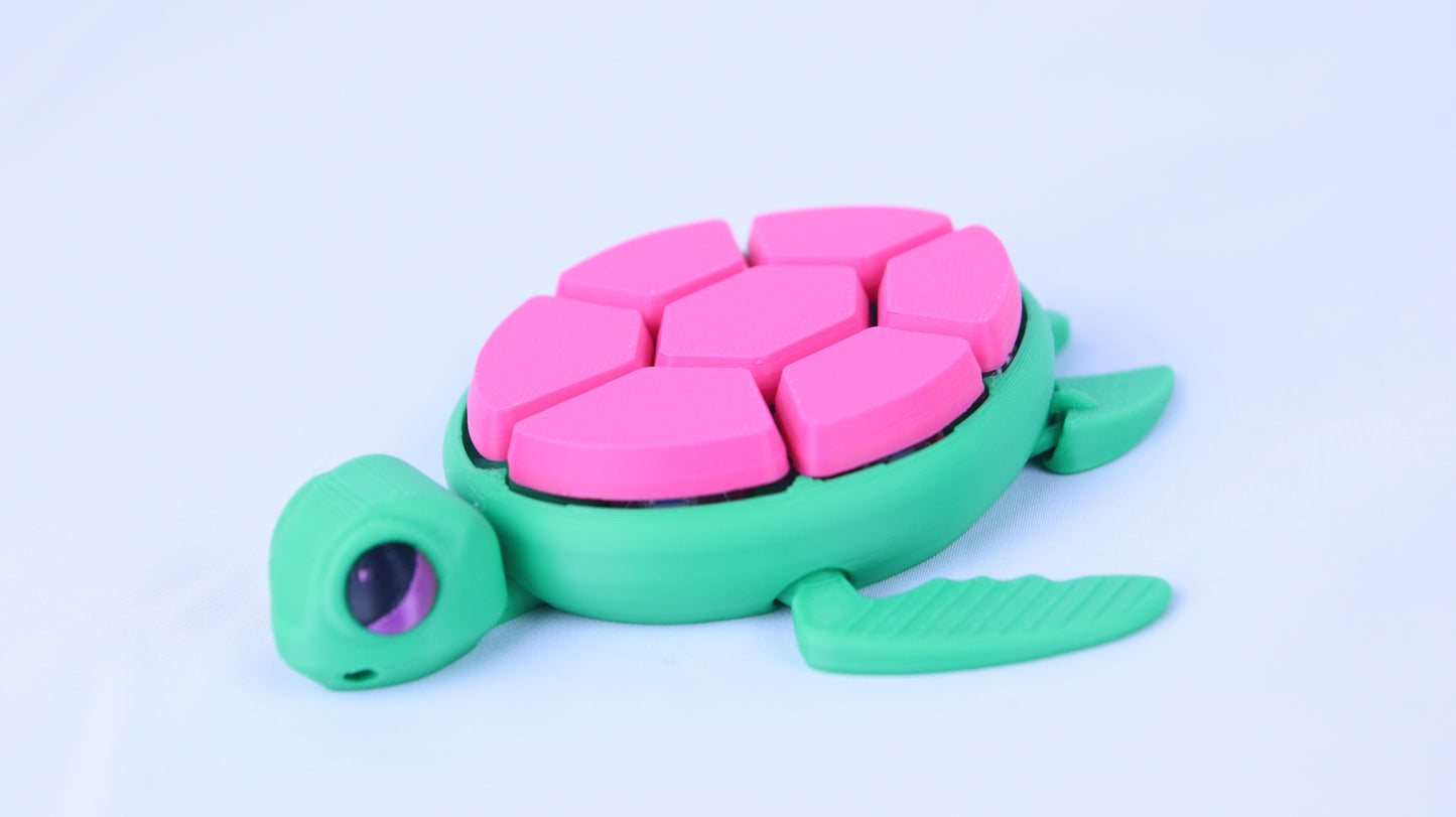 3D Printed Turtle Fidget Clicker- Various Colours