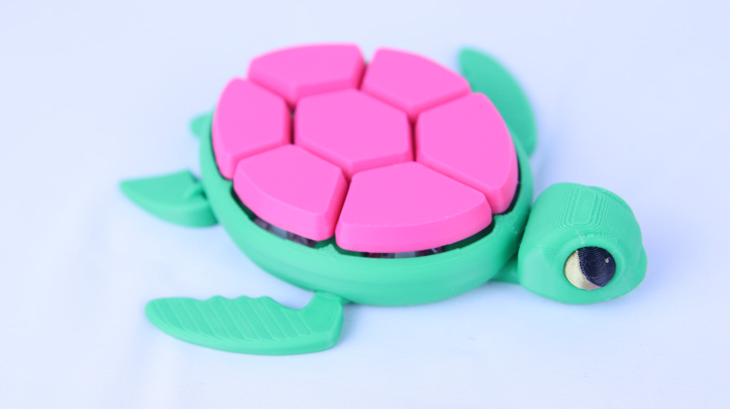 3D Printed Turtle Fidget Clicker- Various Colours