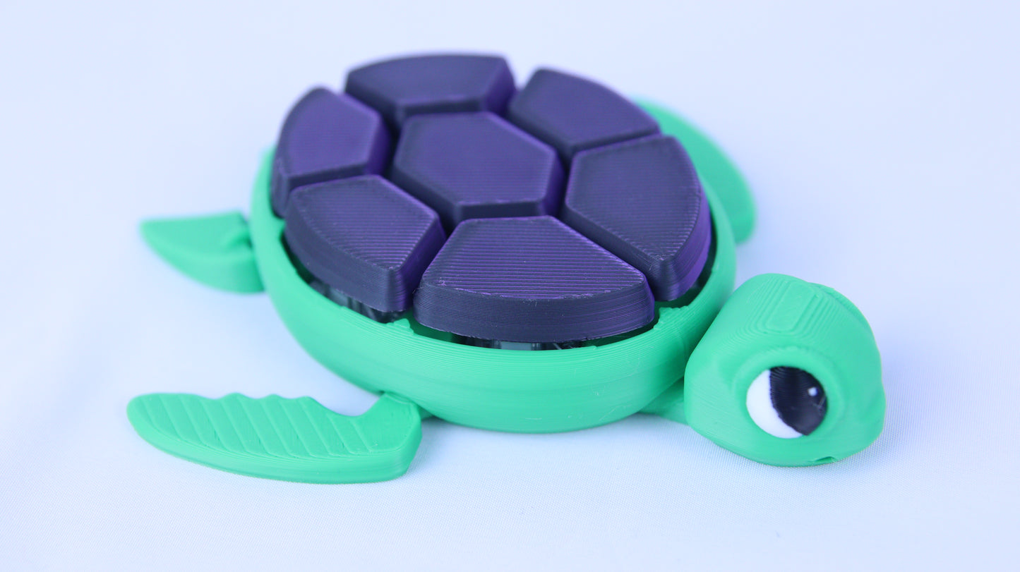 3D Printed Turtle Fidget Clicker- Various Colours
