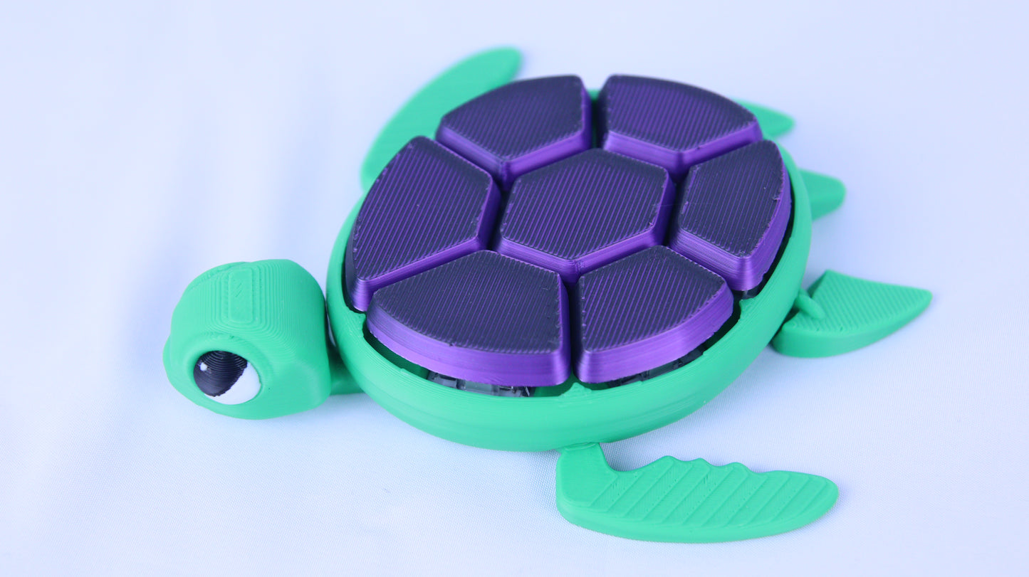 3D Printed Turtle Fidget Clicker- Various Colours