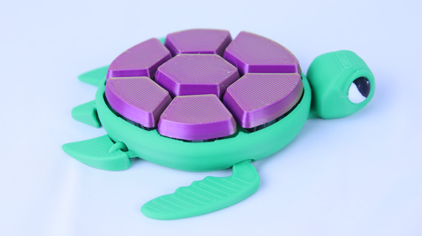 3D Printed Turtle Fidget Clicker- Various Colours