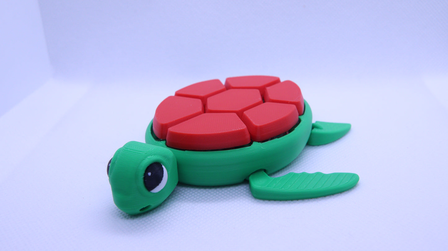 3D Printed Turtle Fidget Clicker- Various Colours