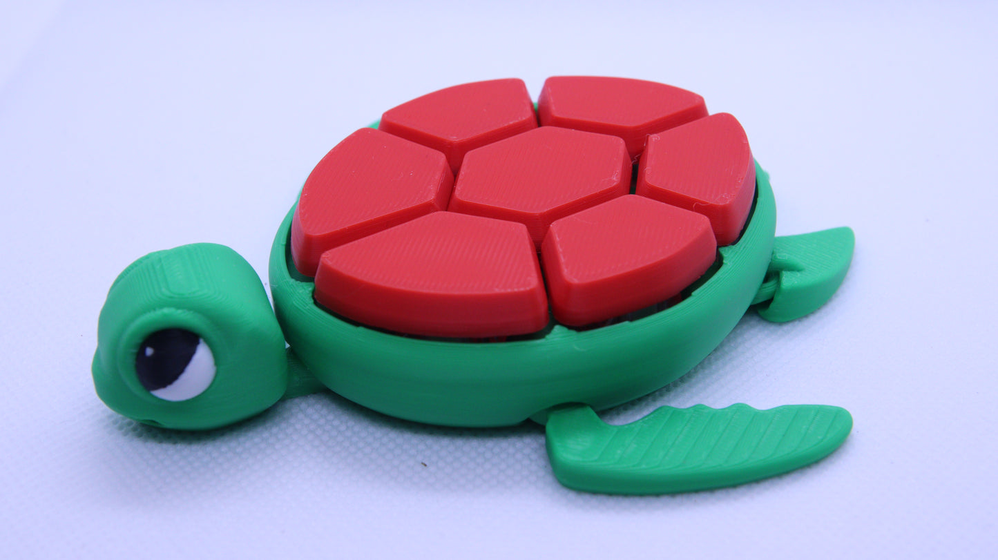 3D Printed Turtle Fidget Clicker- Various Colours