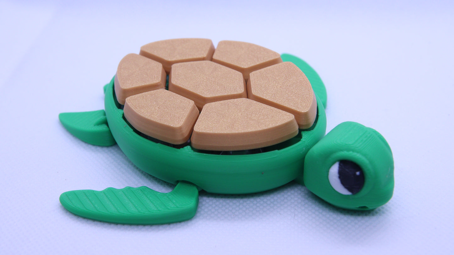 3D Printed Turtle Fidget Clicker- Various Colours