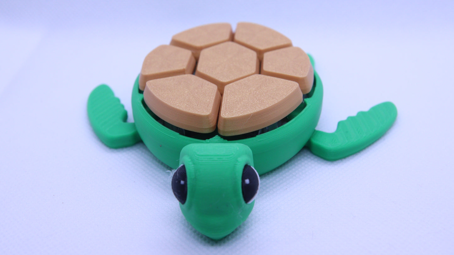 3D Printed Turtle Fidget Clicker- Various Colours