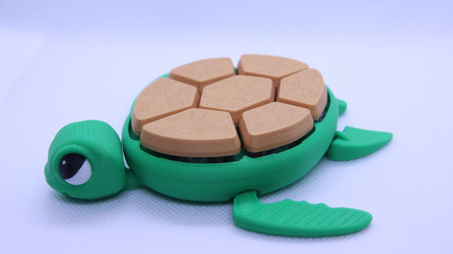 3D Printed Turtle Fidget Clicker- Various Colours