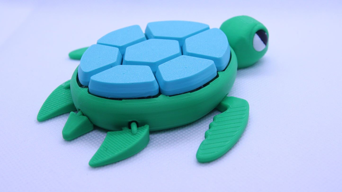 3D Printed Turtle Fidget Clicker- Various Colours