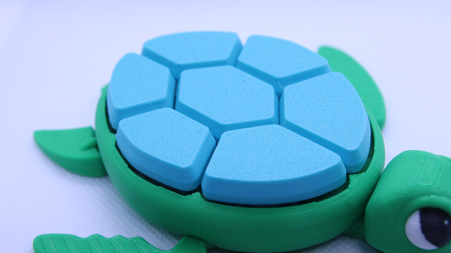 3D Printed Turtle Fidget Clicker- Various Colours