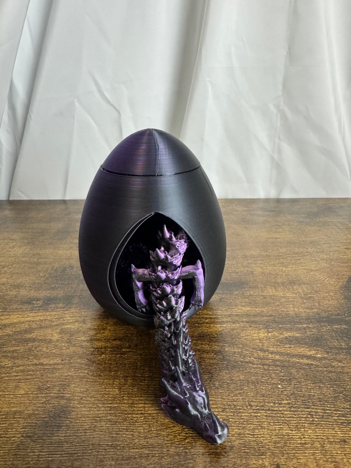 3D Printed articulated Dragon with Revolving Egg