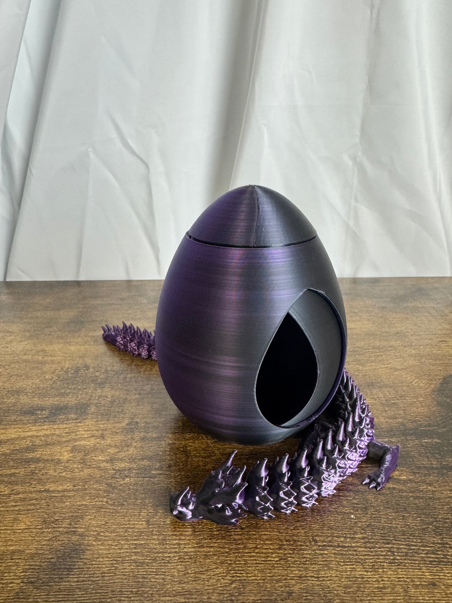 3D Printed articulated Dragon with Revolving Egg