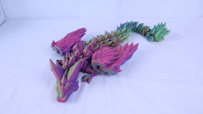 Large 40cm Articulated 3D Printed Winged Dragon, Adult/Childrens Toy Gift