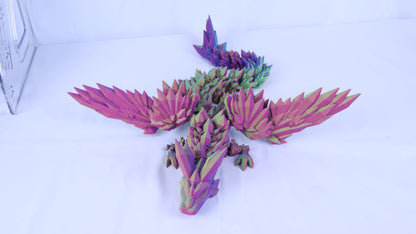 Large 40cm Articulated 3D Printed Winged Dragon, Adult/Childrens Toy Gift