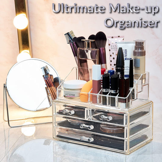 Acrylic Make Up Cosmetic Organiser for Dressing Table Drawers Storage Tidy