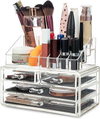 Acrylic Make Up Cosmetic Organiser for Dressing Table Drawers Storage Tidy