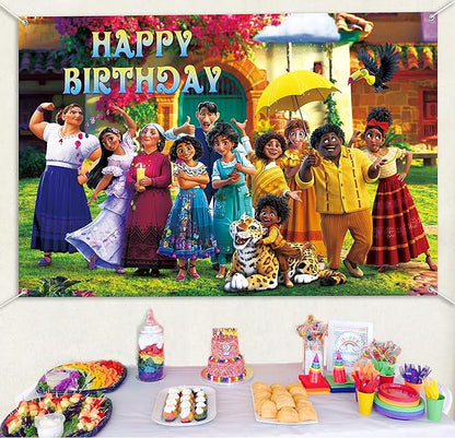 Encanto Birthday Party Backdrop Movie Themed Background