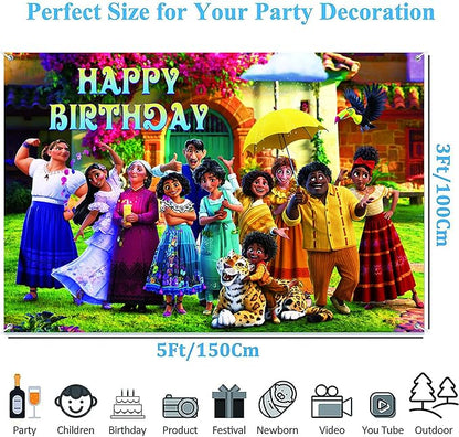 Encanto Birthday Party Backdrop Movie Themed Background