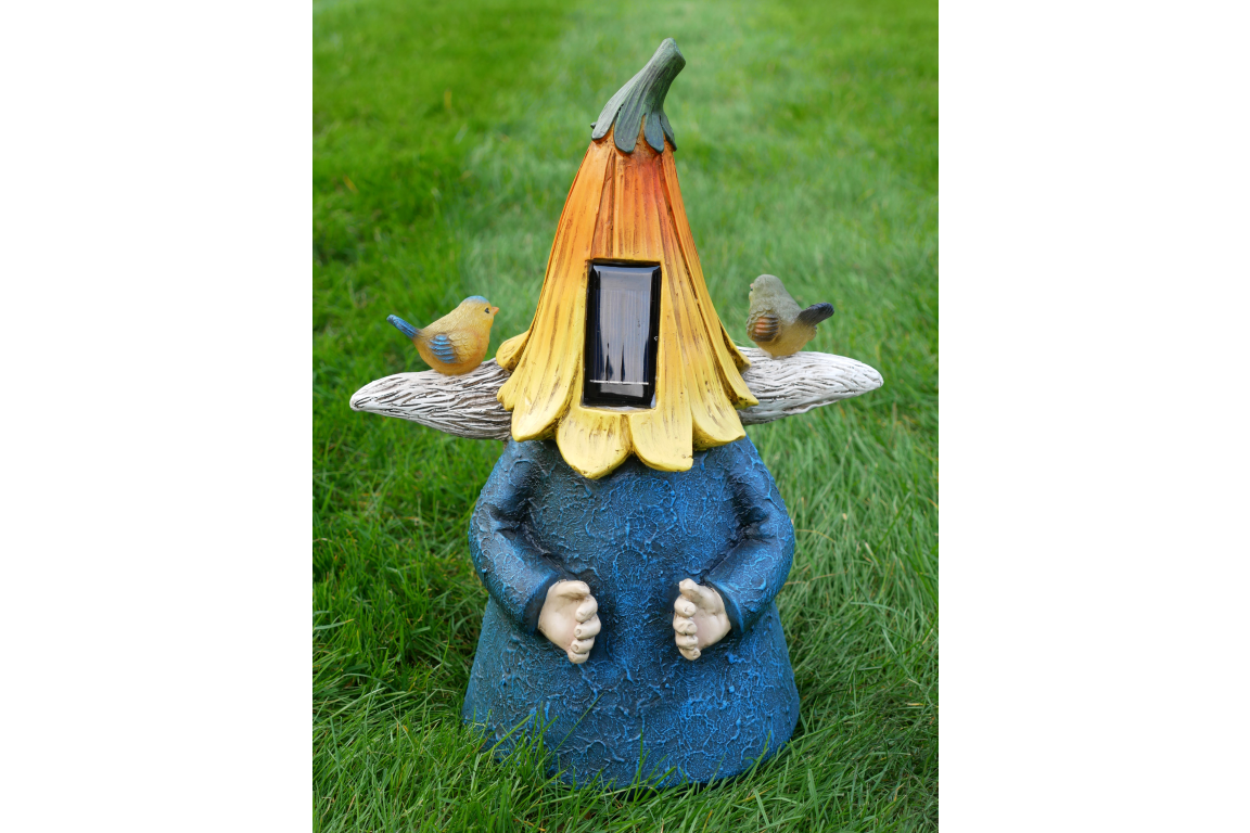 Garden Gnome with Solar Lights Novelty Ornament