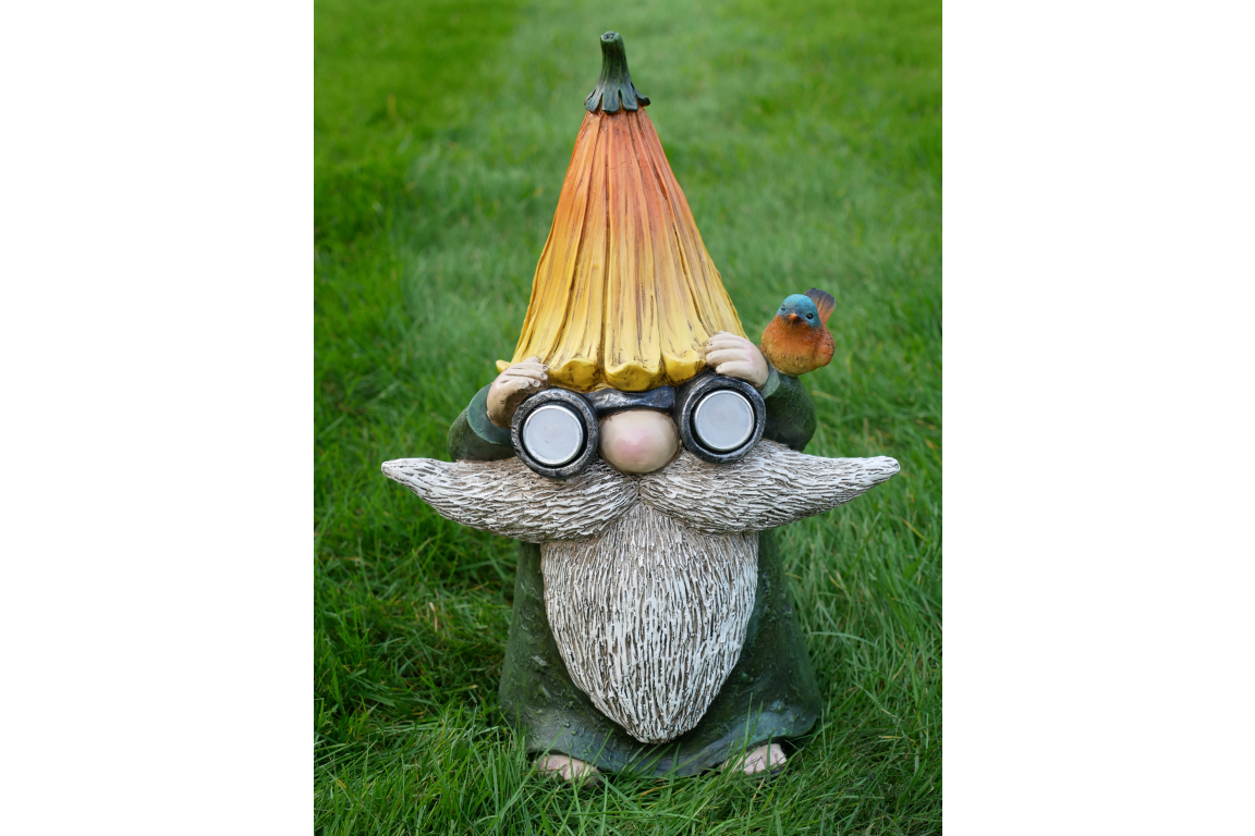 Garden Gnome with Solar Lights Novelty Ornament