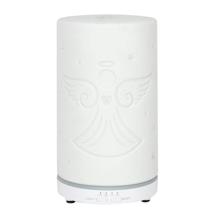 WHITE CERAMIC GUARDIAN ANGEL ELECTRIC AROMA DIFFUSER