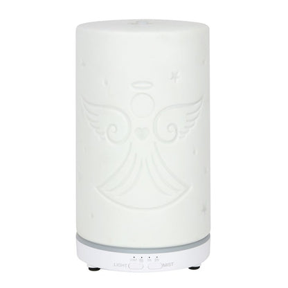 WHITE CERAMIC GUARDIAN ANGEL ELECTRIC AROMA DIFFUSER