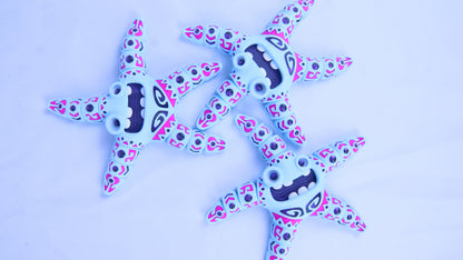 3D Printed articulated Psychedelic Starfish Toy