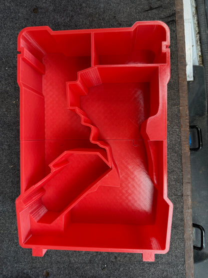 Milwaukee Compact Organiser Custom Insets which are Compatible with the Milwaukee M18 Fuel Impact Driver- Packout Mini Organiser