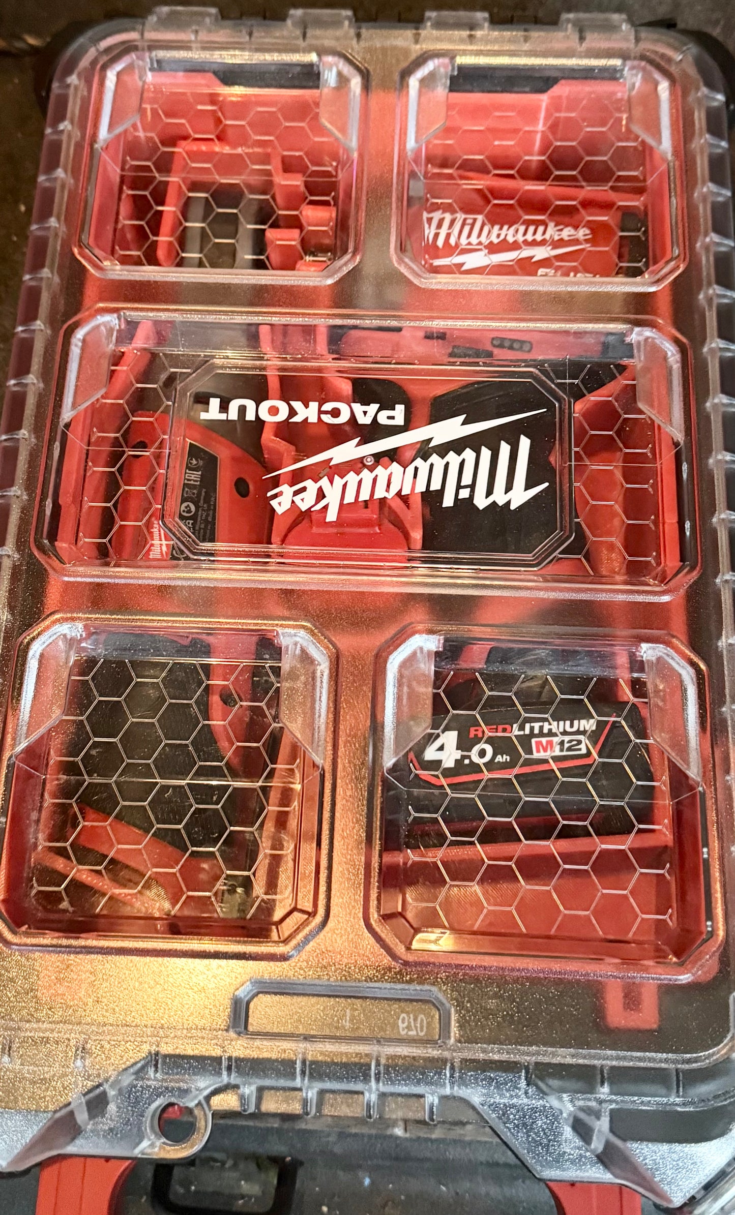 Milwaukee Packout Compact Organiser Custom INSERTs Compatible with the  M12 3/8 impact Wrench and Ratchet