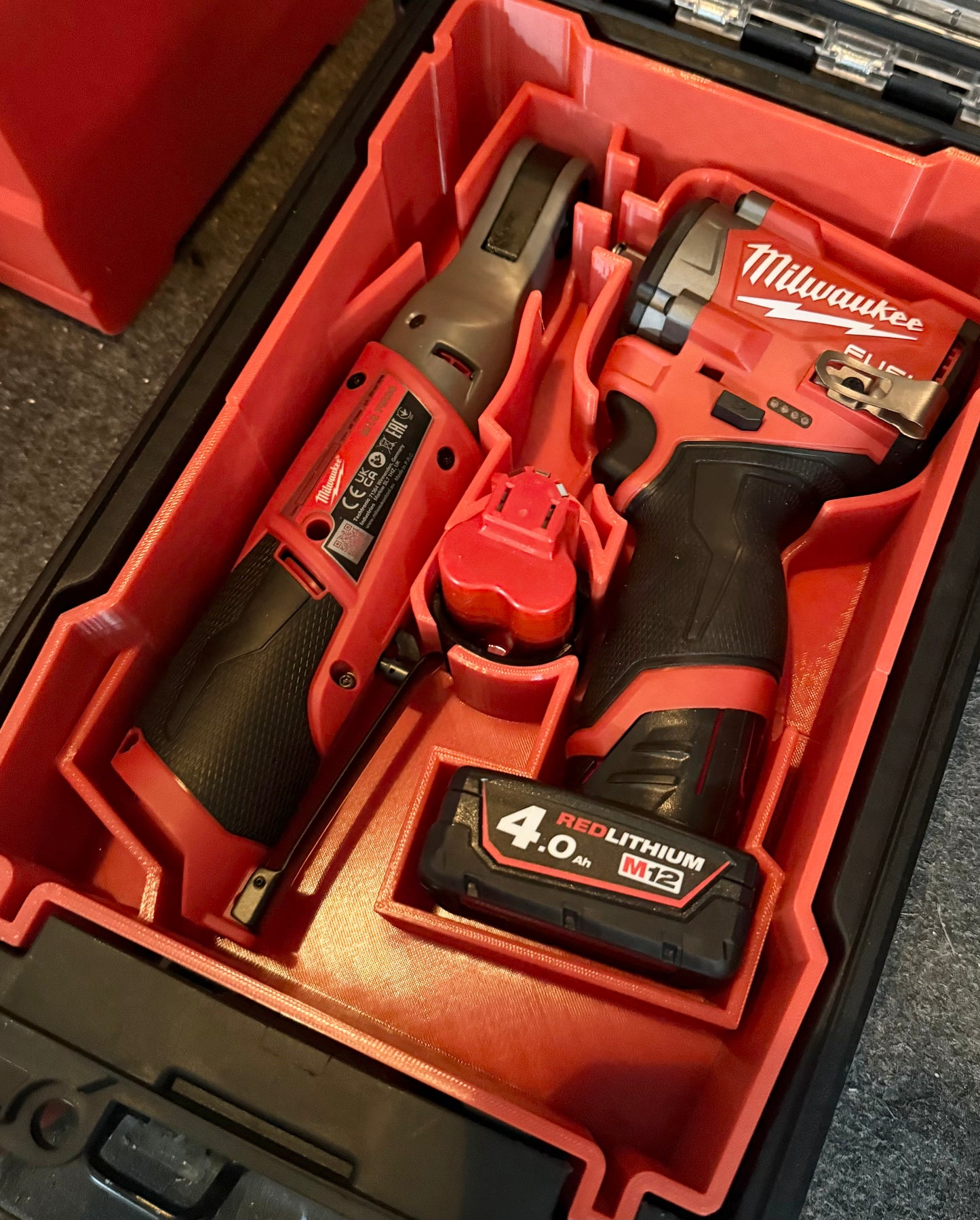 Milwaukee Packout Compact Organiser Custom INSERTs Compatible with the  M12 3/8 impact Wrench and Ratchet
