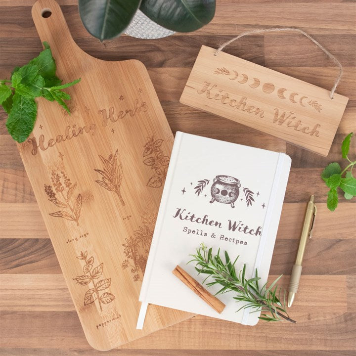 HEALING HERBS WOODEN CHOPPING BOARD