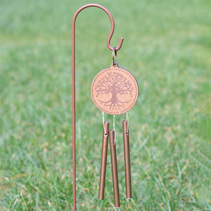 45CM TREE OF LIFE STANDING GARDEN WINDCHIME STAKE