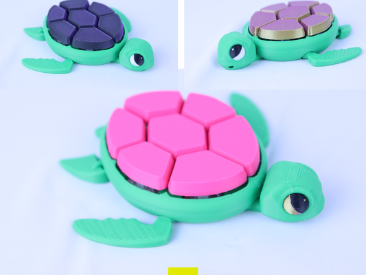 3D Printed Turtle Fidget Clicker- Various Colours